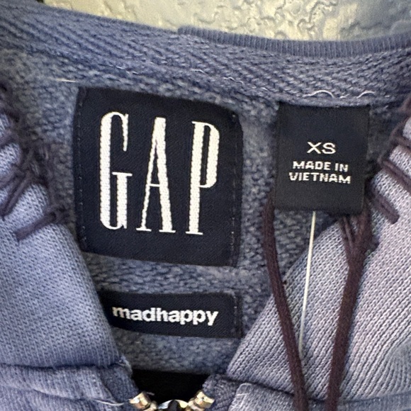 Madhappy Blue Cropped Hoodie with Red Lettering - Picture 4 of 10